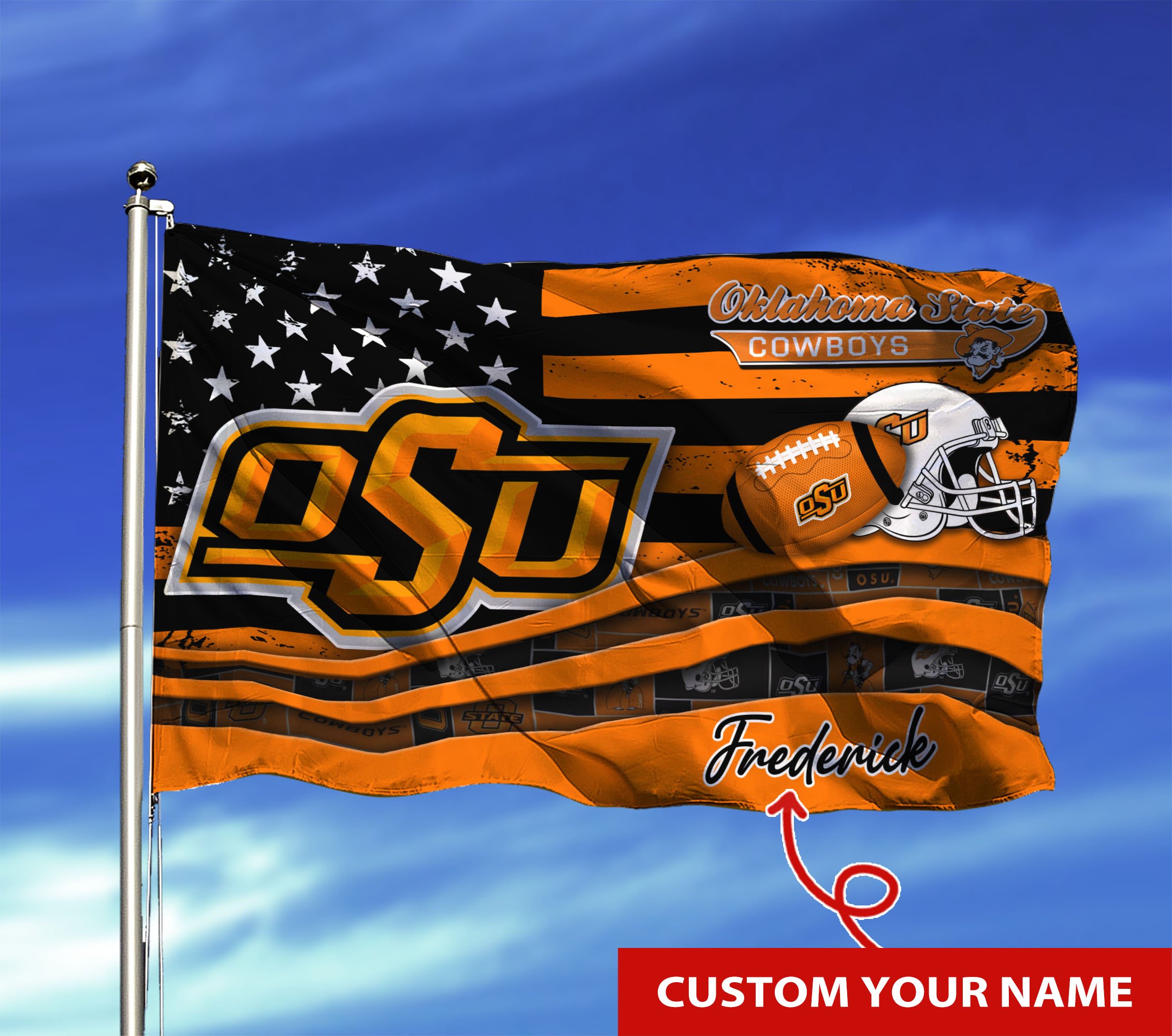 Oklahoma State Cowboys Custom Flag3x5ft For This Season TU26897